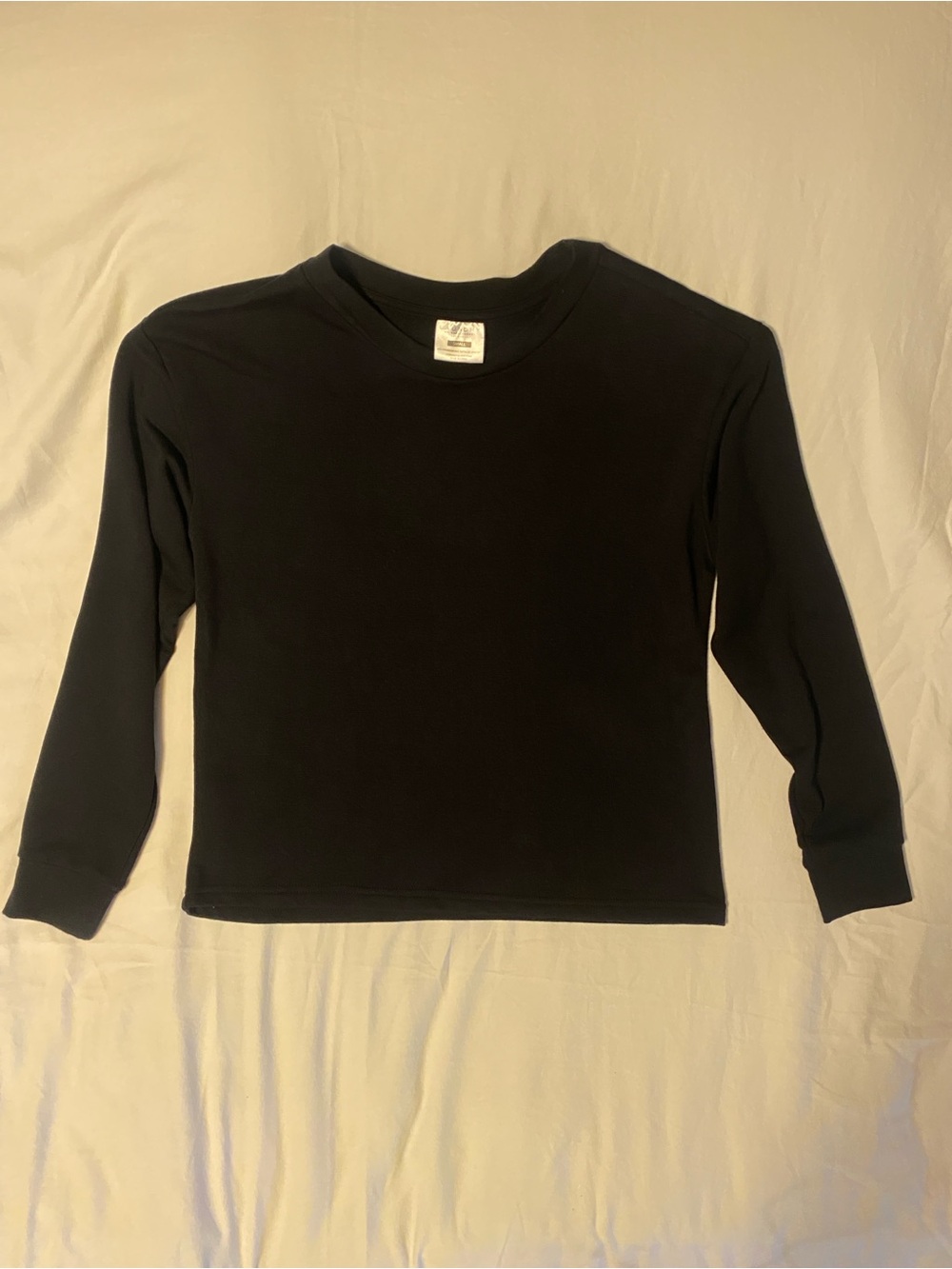 Laundry By Shelli Segal Black Long-Sleeve Crewneck Top